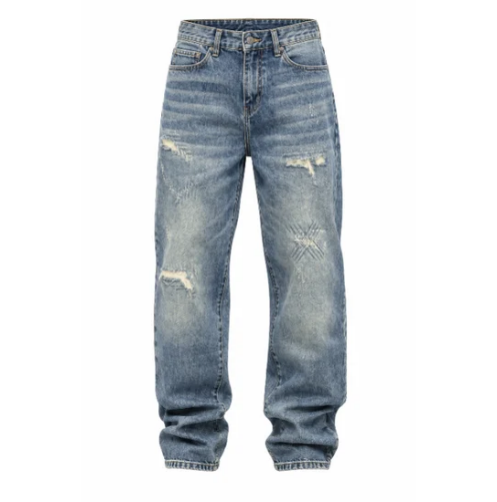 Distressed Vintage Blue Jeans