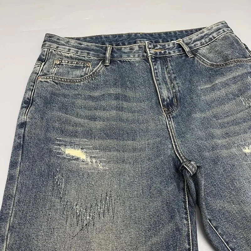 Distressed Vintage Blue Jeans