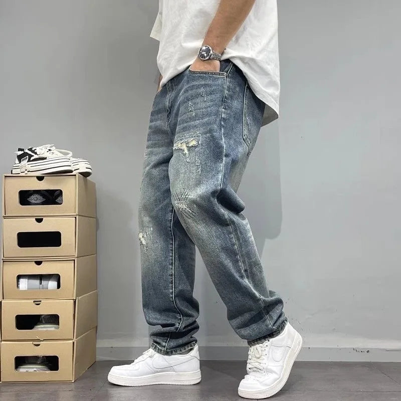 Distressed Vintage Blue Jeans